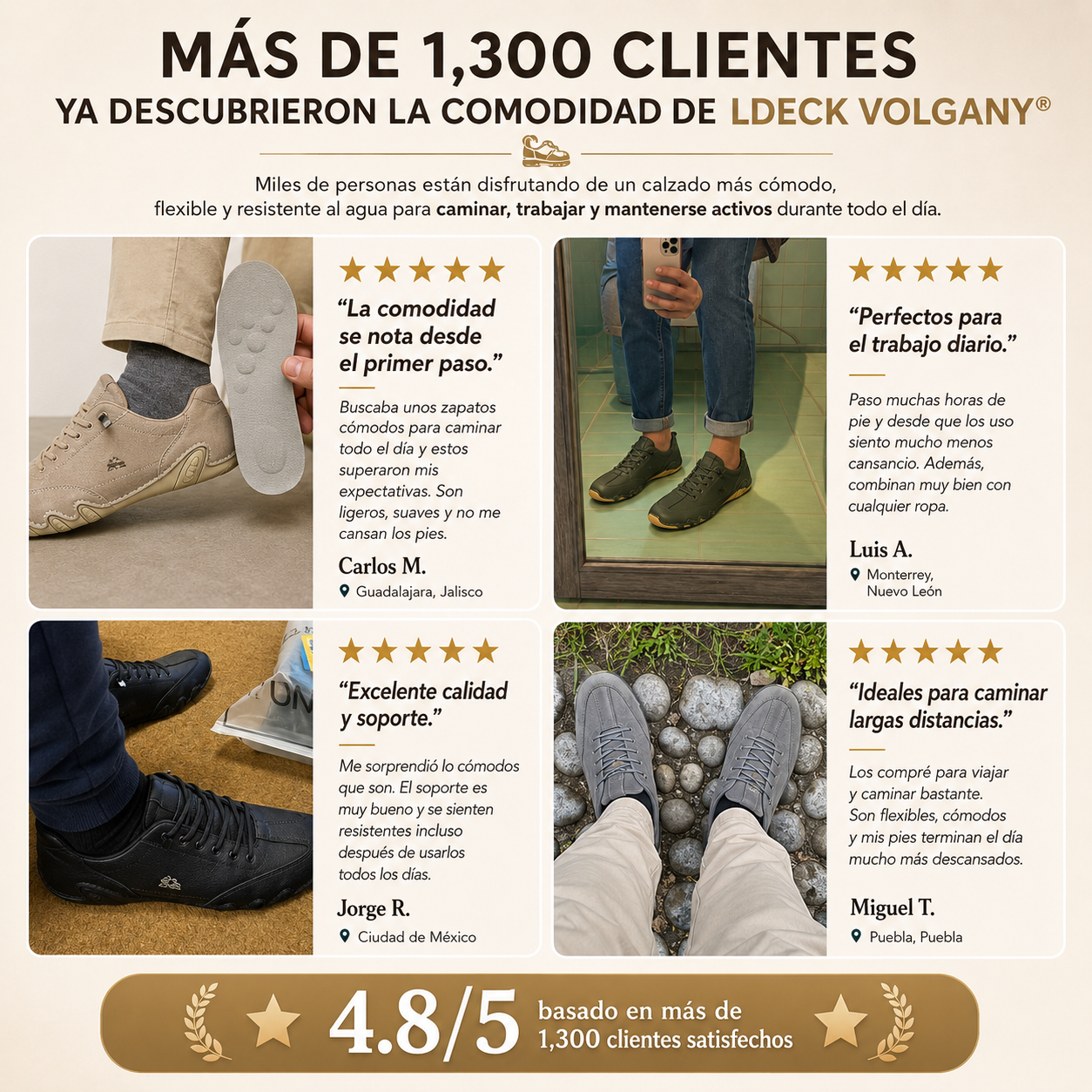 Zapatos Ortopédicos LDeck Volgany - Máxima Comodidad, Flexibilidad y Soporte Todo el Día