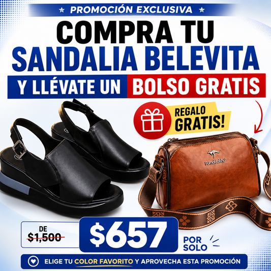 🔥 Sandalia Ortopédica Belevita + Bolso Bandolero Gratis